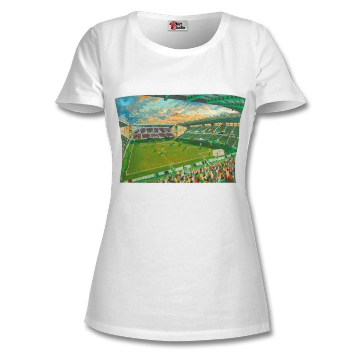 LADIES HIBERNIAN FC T-SHIRT INSIDE EASTER ROAD