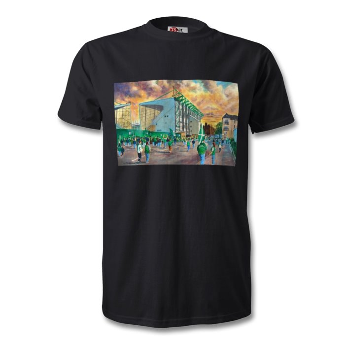 MENS HIBERNIAN FC T-SHIRT FANS OUTSIDE EASTER ROAD