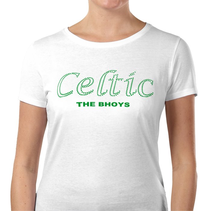 Ladies Celtic F.C Rhinestone T-Shirt