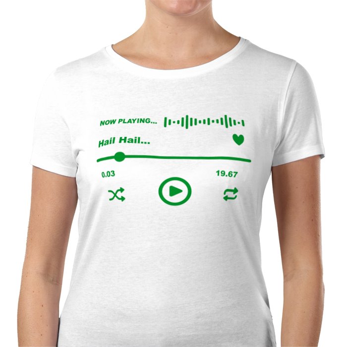 Ladies Celtic F.C Hail Hail song T-Shirt