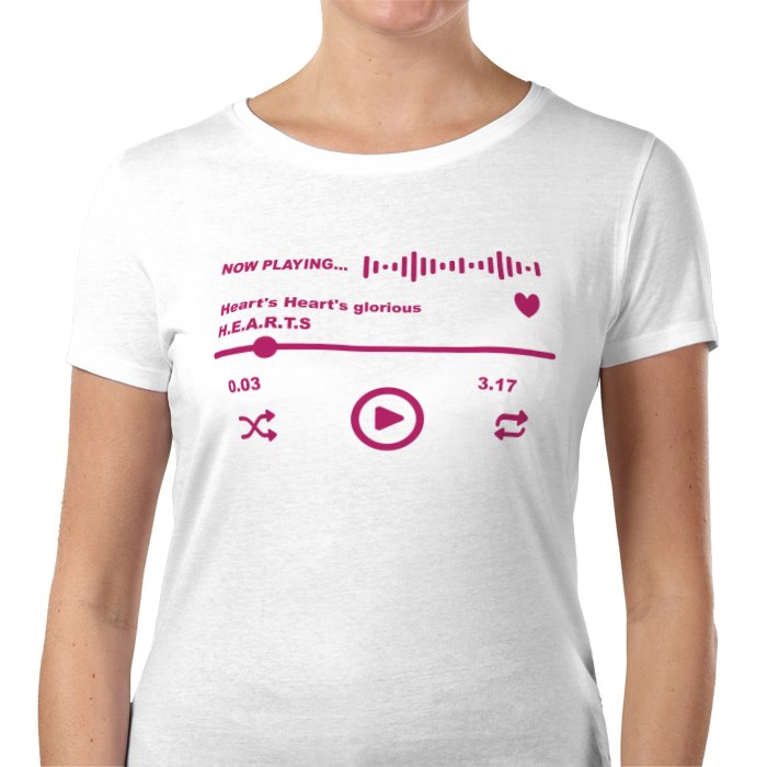 Ladies Heart Of Midlothian F.C "Glorious Hearts " song T-Shirt