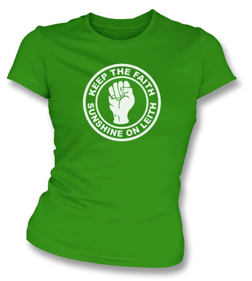 Ladies Hibernian FC Keep The Faith "Sunshine On Leith" Tshirt