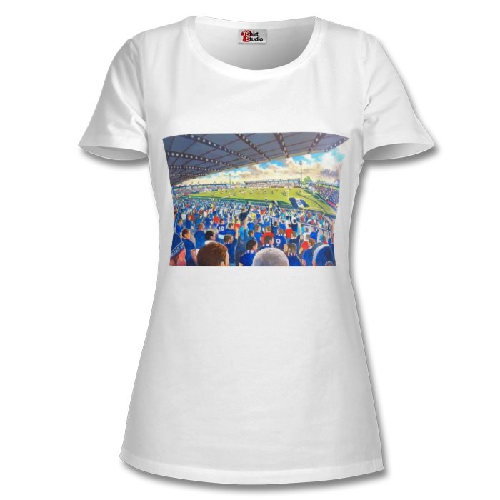 RAITH ROVER FC FANS INSIDE STADIUM WATCHING THE MATCH-LADIES T-SHIRT