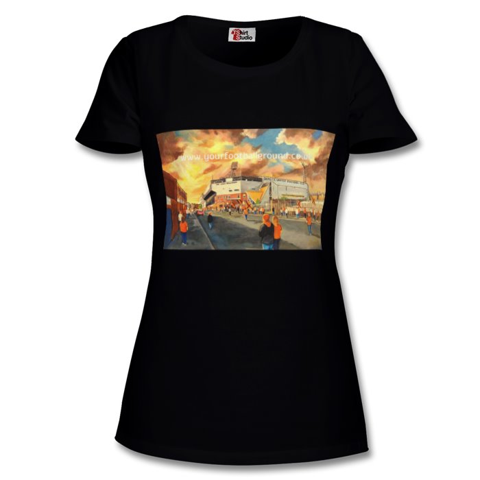 DUNDEE UNITED SUPPORTERS ON WAY TO MATCH- LADIES T-SHIRT