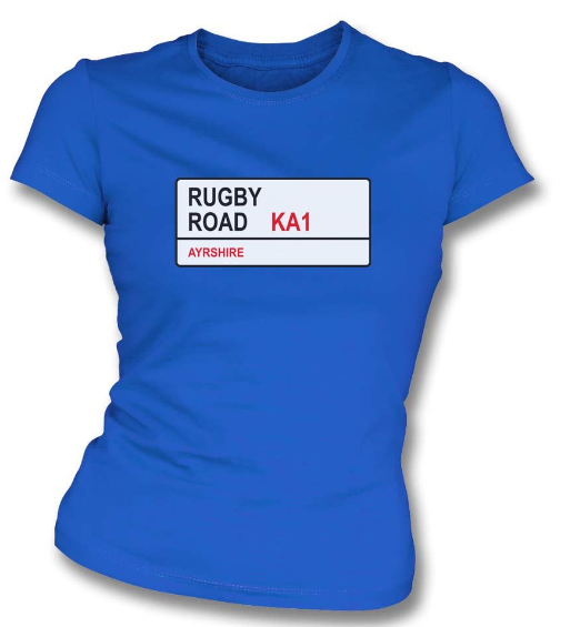 Ladies Kilmarnock F.C Rugby Road Sign T-Shirt