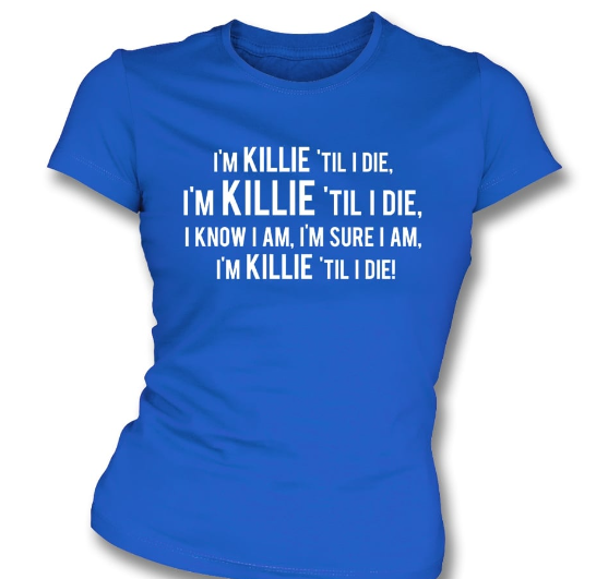 Ladies Kilmarnock FC " Killie till i die"   T-Shirt