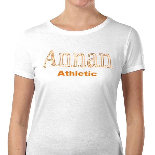 Ladies Annan Athletic FC rhinestone T-Shirt