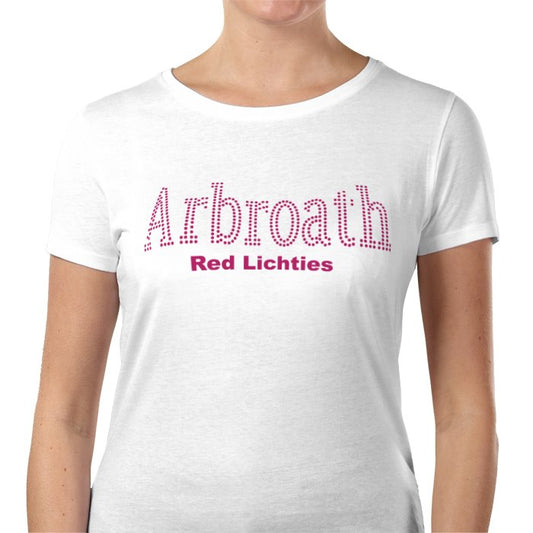 Ladies Arbroath  F.C Rhinestone T-Shirt