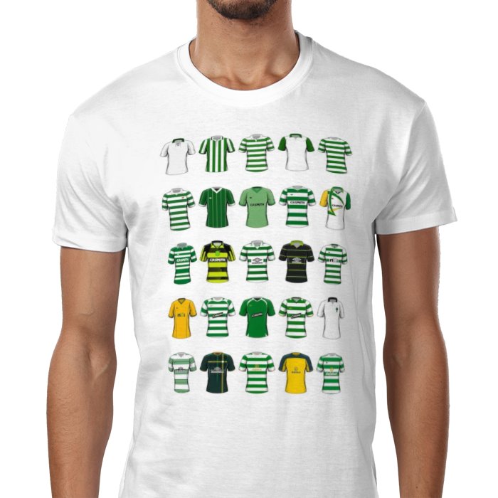 Men's Celtic F.C  featuring strips through the years T-Shirt