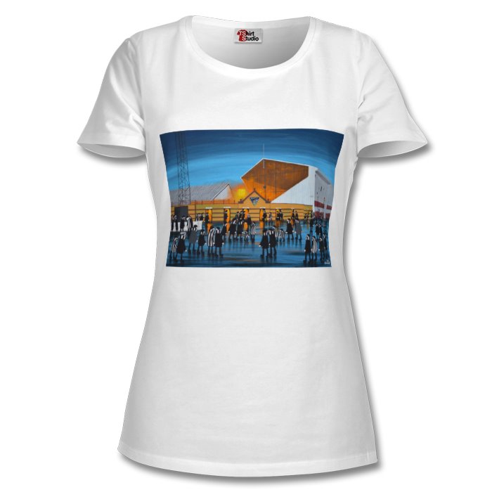 DUNFERMLINE ATHLETIC FC FANS OUTSIDE OF STADIUM- LADIES T-SHIRT