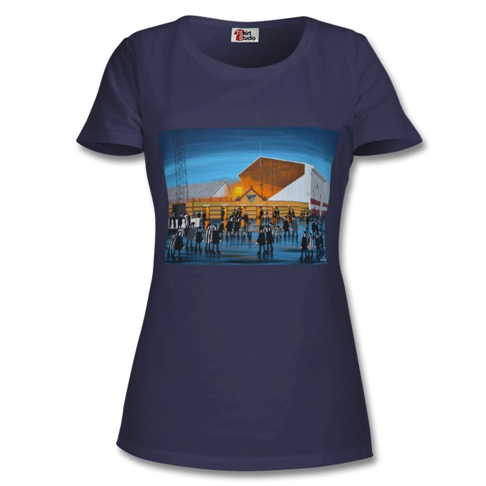 DUNFERMLINE ATHLETIC FC FANS OUTSIDE OF STADIUM- LADIES T-SHIRT