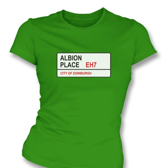 Ladies Hibernian FC  Road sign "Albion Place T-Shirt