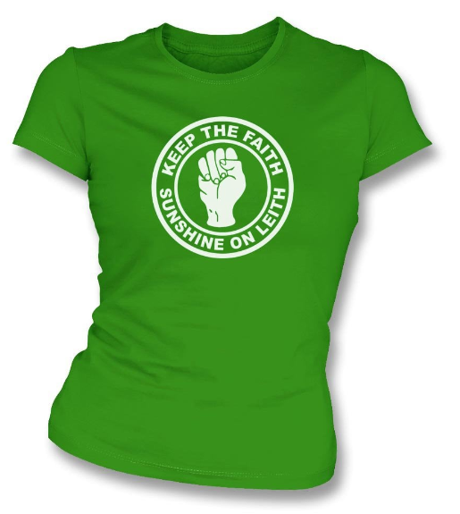 Ladies Hibernian FC  Keep The Faith "Sunshine On Leith" Tshirt