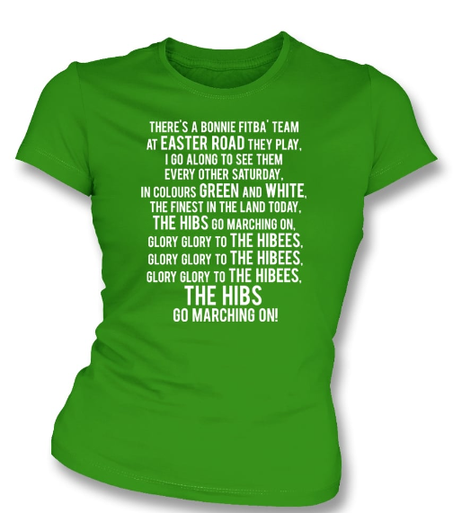 Ladies Hibernian FC" Glory Glory to the Hibees"  T-Shirt