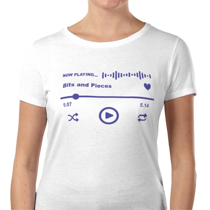 Ladies  Kilmarnock F.C "Bits & Pieces" song T-Shirt