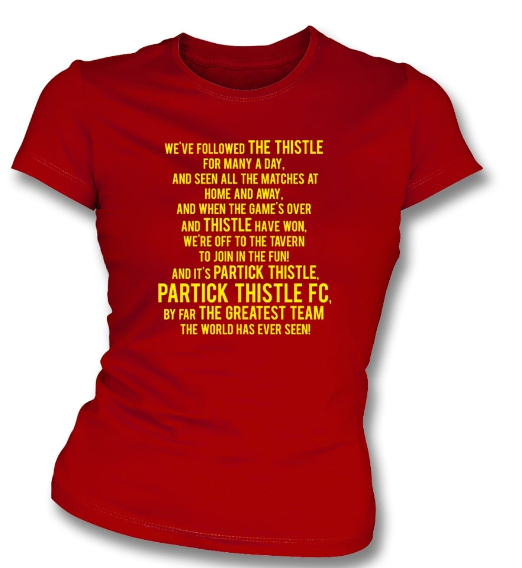 Ladies Partick Thistle "THISTLE SONG" T-Shirt