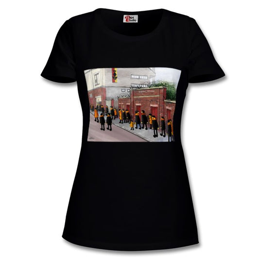 PARTICK THISTLE SUPPORTERS OUTSIDE FIRHILL - LADIES T-SHIRT