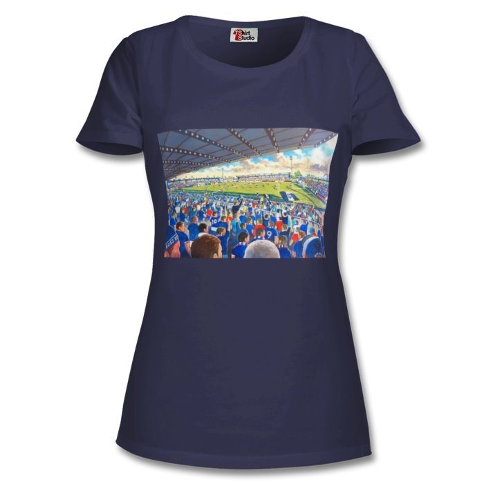 RAITH ROVER FC FANS INSIDE STADIUM WATCHING THE MATCH-LADIES T-SHIRT