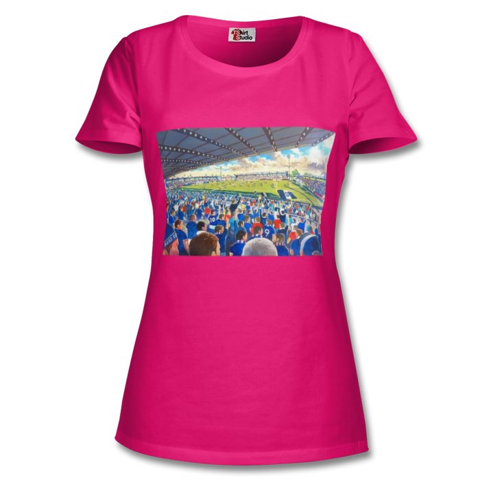 RAITH ROVER FC FANS INSIDE STADIUM WATCHING THE MATCH-LADIES T-SHIRT